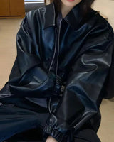 Klassiek imitatieleren damesjack 2