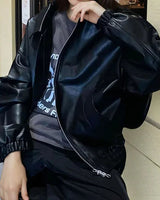 Klassiek imitatieleren damesjack 3