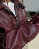 Klassiek imitatieleren damesjack 4