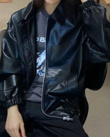 Klassiek imitatieleren damesjack 4