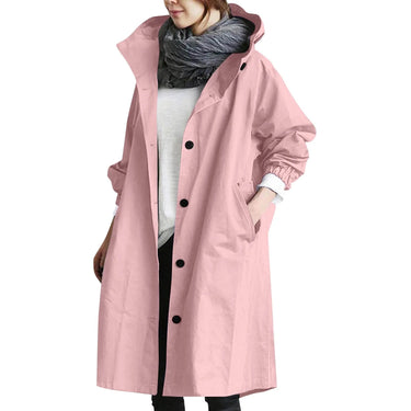 Lange trenchcoat met capuchon voor dames 1