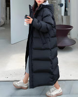 Lange water- en winddichte winterparka voor dames 0