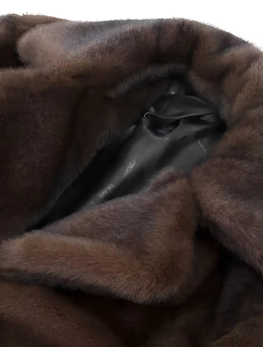 Lange winterjas van imitatiebont voor dames 1