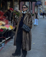 Lange winterjas van imitatiebont voor dames 3