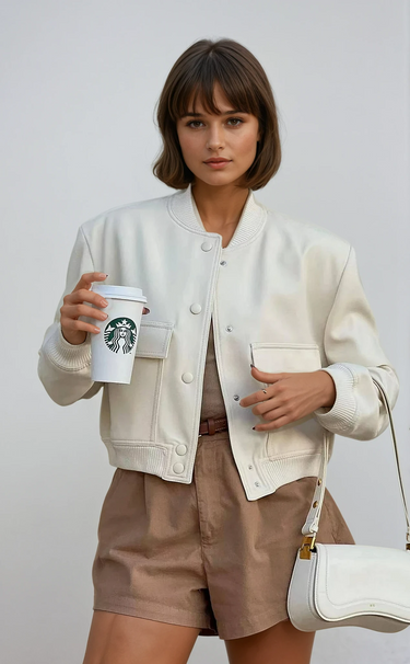 Maven Cropped Bomberjack voor dames 1