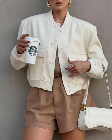 Maven Cropped Bomberjack voor dames 5