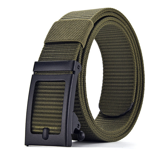 Automatisch | Traploos verstelbare canvas heren riem