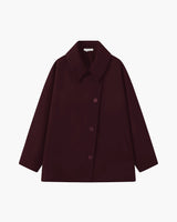 Oversized damesjas van wolmix met knoopsluiting 8