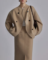 Oversized dubbelrijsjas voor dames 4