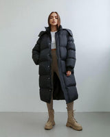 Oversized gewatteerde trenchcoat voor dames 1