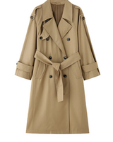 Oversized lange trenchcoat voor dames 3