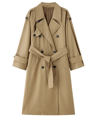 Oversized lange trenchcoat voor dames 3
