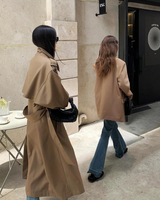 Oversized lange trenchcoat voor dames 6