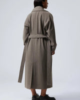 Oversized lange wollen jas voor dames 2