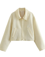 Sadie Boucle Cropped Jasje voor Dames 2