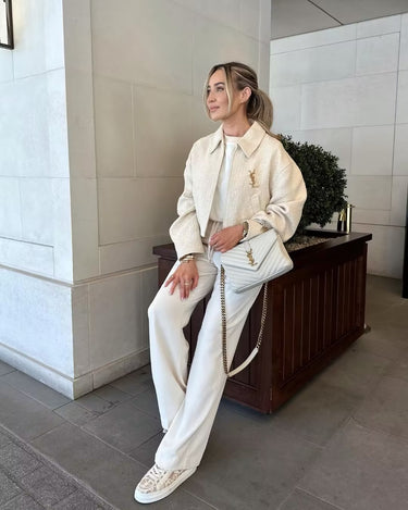 Sadie Boucle Cropped Jasje voor Dames 3