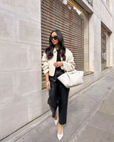 Sadie Boucle Cropped Jasje voor Dames 7