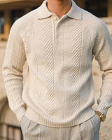 Slim Fit Kabelgebreide Polotrui 3