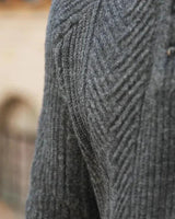 Slim Fit Kabelgebreide Polotrui 8