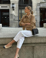 Suède jack met knoopjes voor dames 2