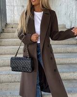 Tijdloze dubbelrijsjas voor dames 0