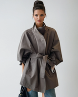 Trenchcoat met opstaande kraag voor dames 0