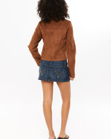 Tula Cropped Faux Suede Jas voor Dames 3