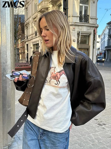 Vintage imitatieleren bomberjack 7