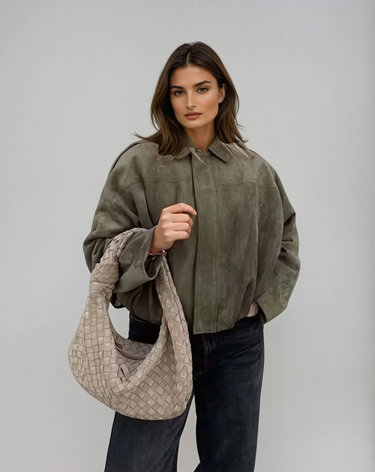 Vintage oversized bomberjack voor dames 1