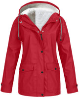 Water- en winddichte fleecegevoerde jas met capuchon voor dames 5