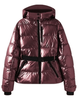 Waterdichte, geïsoleerde gewatteerde ski-jas voor dames met riem 3