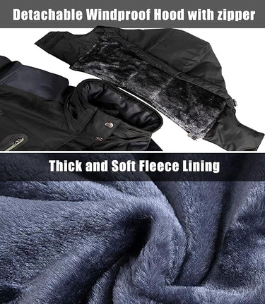 Waterdichte fleecegevoerde capuchonjas voor buitenactiviteiten 5