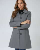 Winter trenchcoat met enkele rij knopen voor dames 3
