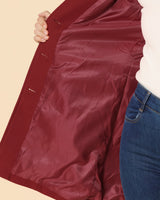 Winter trenchcoat met enkele rij knopen voor dames 7