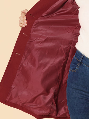 Winter trenchcoat met enkele rij knopen voor dames 7