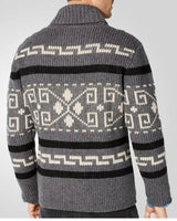 Wollen gebreide cardigan met rits en omslagkraag 5