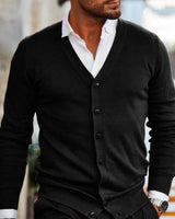 Zacht gebreid V-hals vest voor heren 2