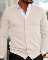 Zacht gebreid V-hals vest voor heren 5