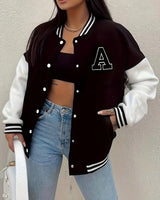 Zwart-witte varsityjas voor dames 2