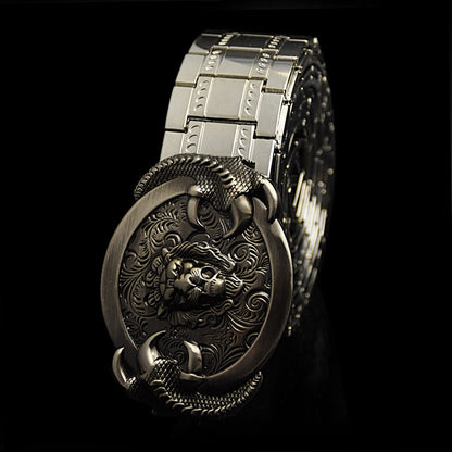 Robuust | ijzeren buckle riem heren