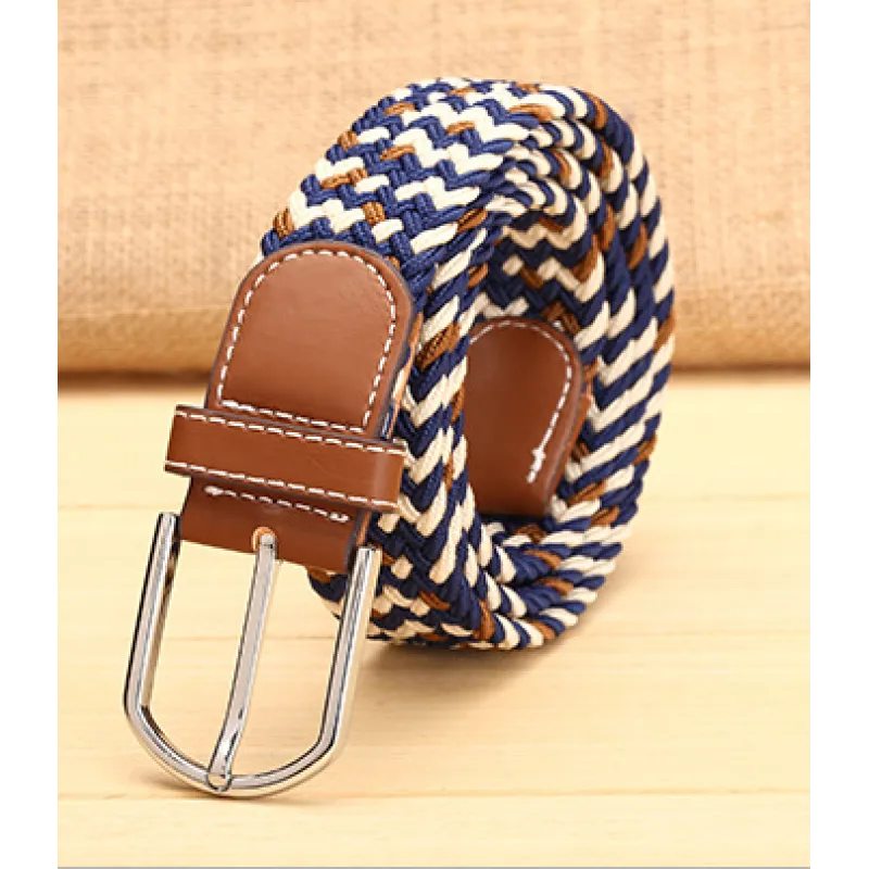 Elastische heren riem | Haaks kleurpatroon